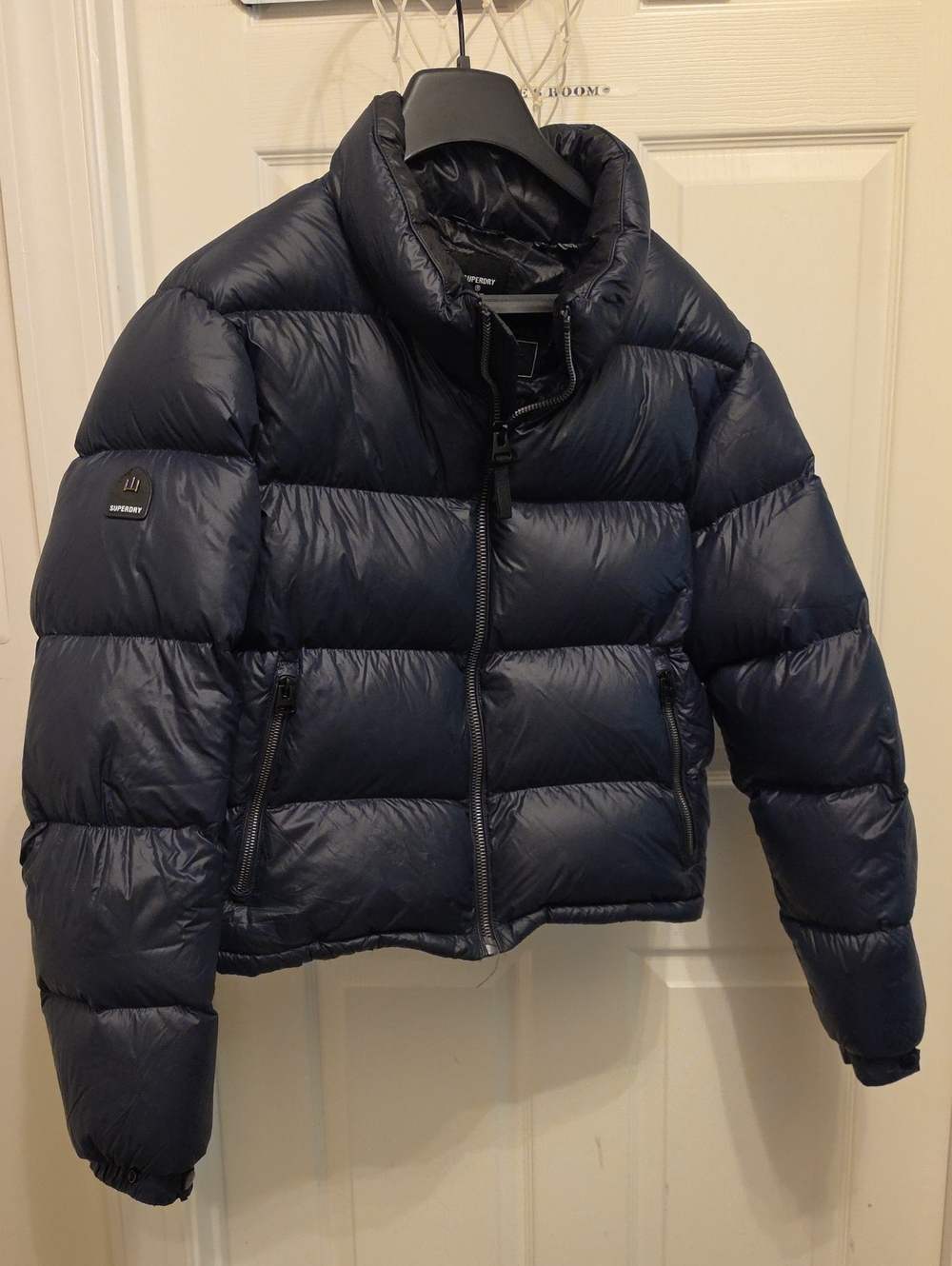 Superdry Navy Short Quilted Puffer Jacket